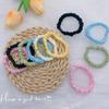 Cream High-Elastic DIY Hair Tie with Adhesive Accessories