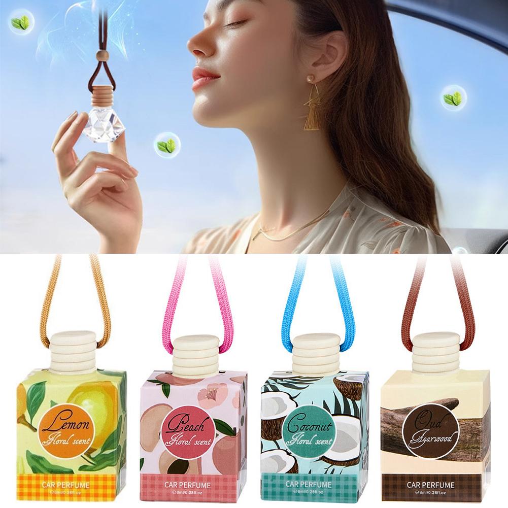 Long Lasting Fragrance Suitable Car Hanging Air Freshener Bottle for Car Home Office Bathroom Bedroom Car Interior Aromatherapy