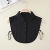 Elegant Lace Fake Collar White Blouse Shoulders Fake Collar Shawl Detachable Front Tie  Girls