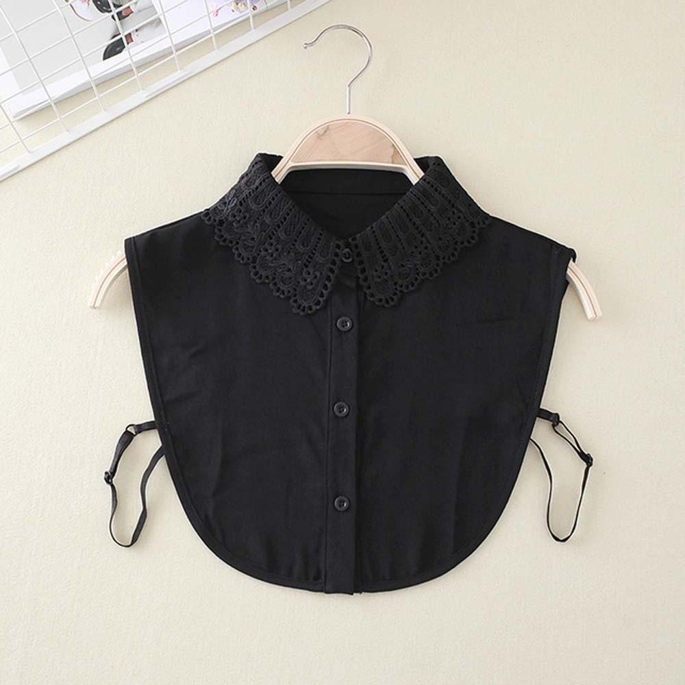 Elegant Lace Fake Collar White Blouse Shoulders Fake Collar Shawl Detachable Front Tie Girls