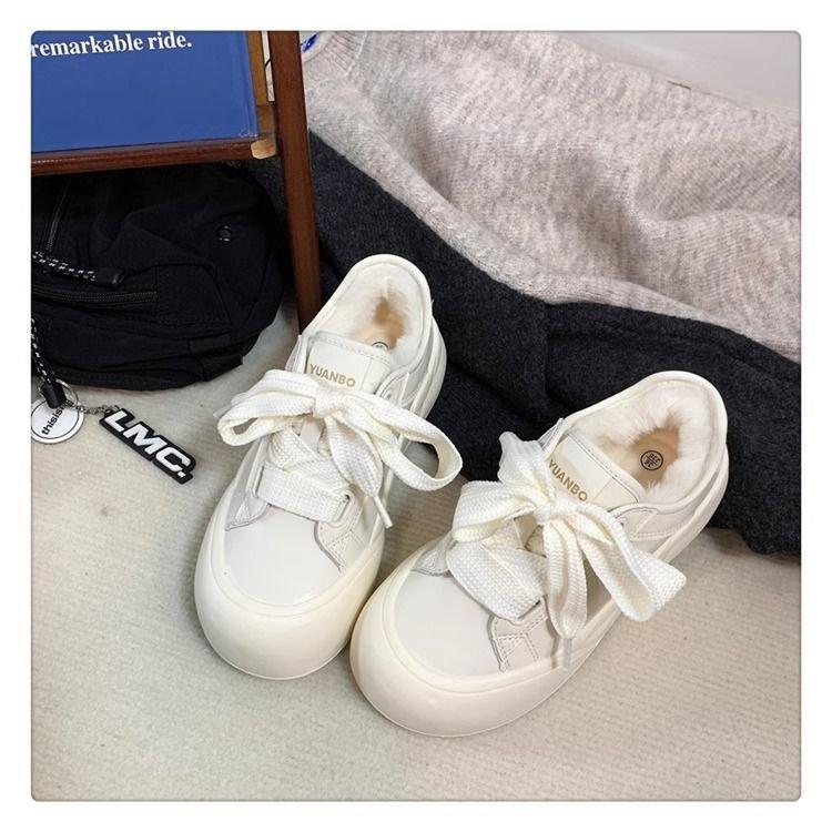 Fashion Thick soled big toe bread shoes winter thick women's warm simple comfortable daily casual lightweight cotton shoes