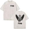 Forward Observations Group T-shirt Lavata Vintage Scheletro Uomo Gotico Oversize Girocollo Manica Corta T-shirt Y2k Streetwear