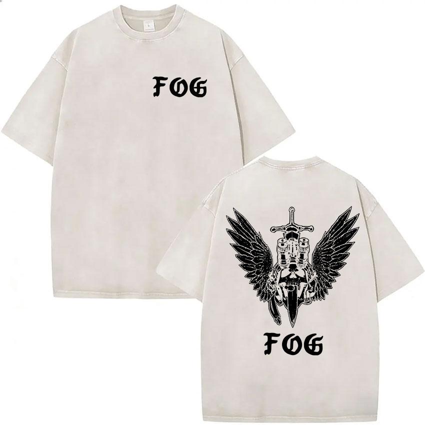 Forward Observations Group T-shirt Lavata Vintage Scheletro Uomo Gotico Oversize Girocollo Manica Corta T-shirt Y2k Streetwear