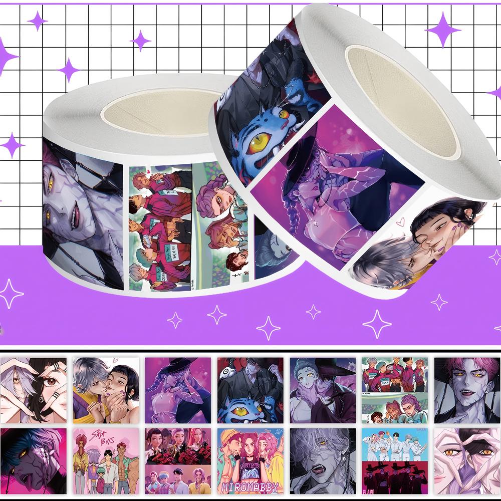 Kawaii Anime Kpop Demon Hunter Stickers Cartoon Sealing Decals Waterproof DIY Scrapbooking Stationery Cute Sticker Gifts