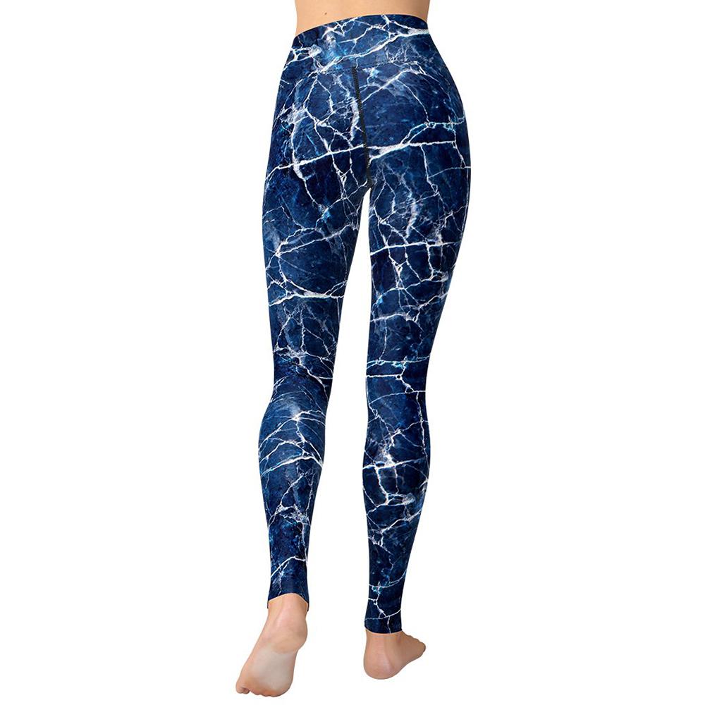 Buy Black Marble Yoga Leggings High 