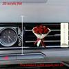 1pc Car Air Vent Clip Decor with Elegant Red Rose Design-2D Flat Floral Car Interior Accessory, Perfect for Your Vehicle's Cabin
