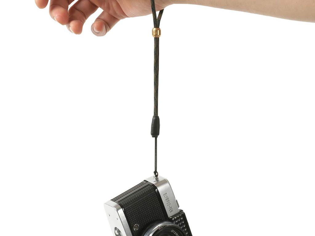ARTISAN&ARTIST ACAM-P04HYLBK Paracord and Brass Multi-Hand Strap Camera Strap, Yellow/Black, Made In Japan