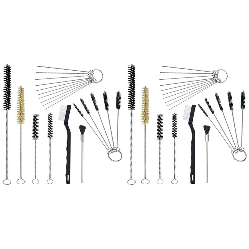 A27F-Sprayer Cleaning Kit 34 Pcs Multi-Purpose Paint-Gun Brush Cleaner Tool With Nylon Mini Tube Brushes And Needles