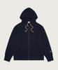 Reverse Weave Loose Fit Zip-Up Hoodie Navy