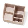 Francfranc Embossed Desk Organizer, Large, Pink, Drawer-Style Storage Box for Stationery and Small Items