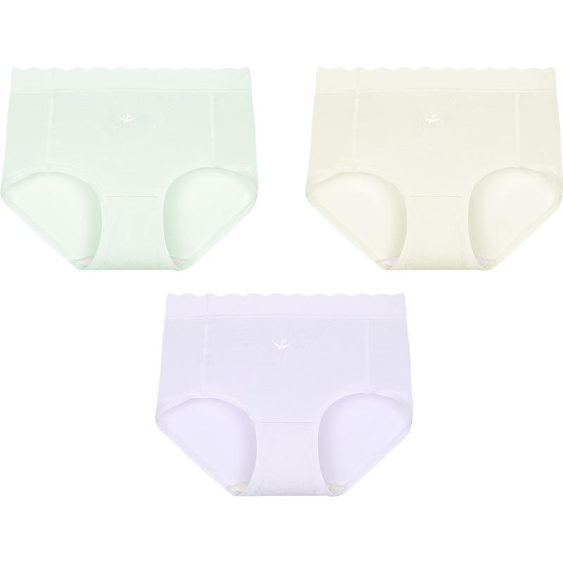 Jiusuiban Girls  50s Lenzing Modal Ultra-Thin Briefs with Silk Crotch 3-Pack 160