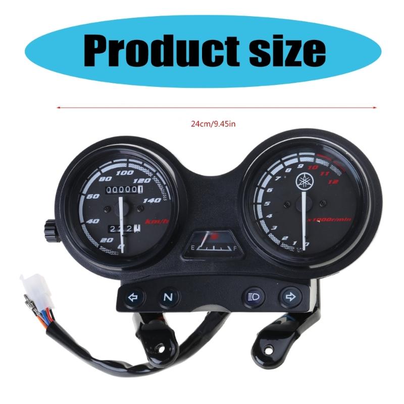 Motorrad-Tachometer für YBR 125 Ersatz-Drehzahlmesser Kilometerzähler Instrumenten-Anzeigenfeld-Baugruppe Digitales Instrument