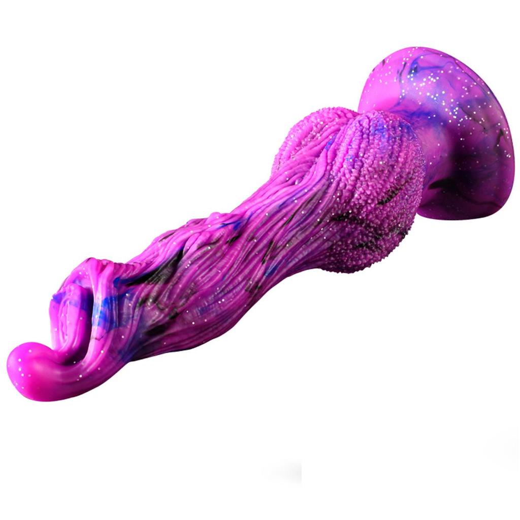 Multicolor Silicone Alien Wolf King Anal Plug - Soft Dog Penis Shaped Female Masturbator