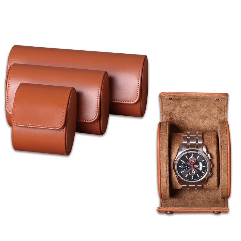 Waterproof PU Leather Watch Storage Box with 1-3 Slots - Stain-Resistant Gift Packaging