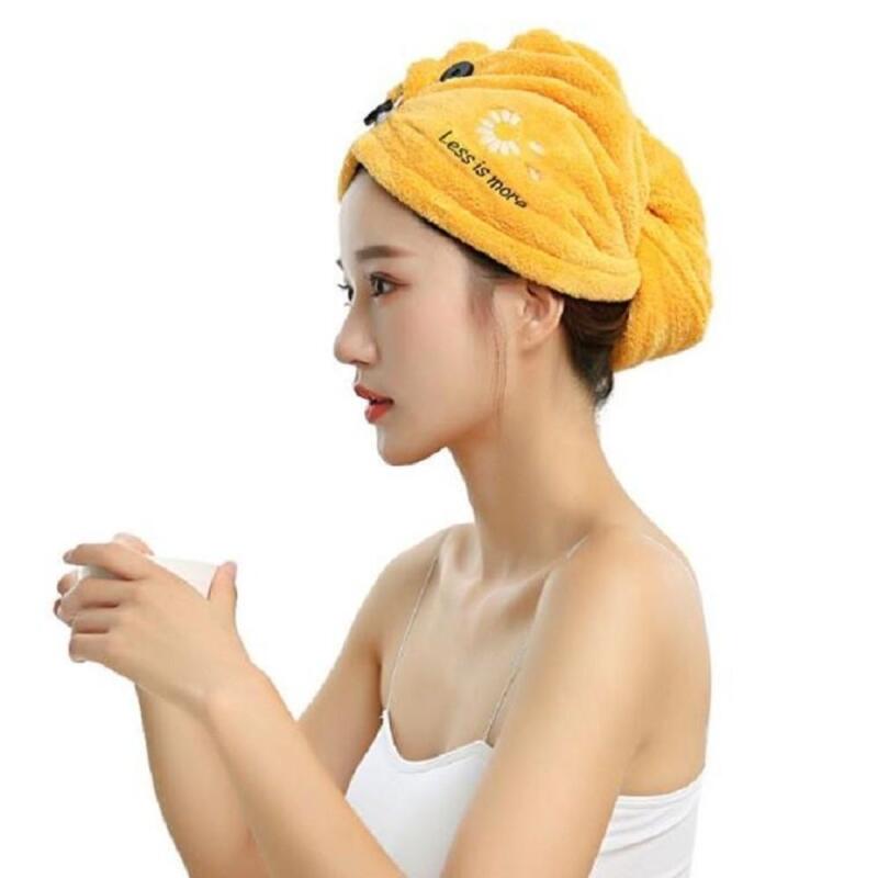 Highly absorbent hair towel [W9D86CB] Yellow