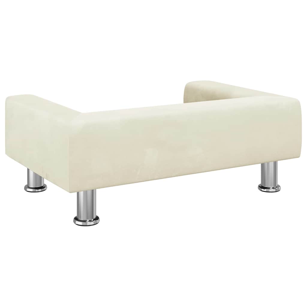 Dog Bed Cream 70 X 45 X 26.5 Cm Velvet