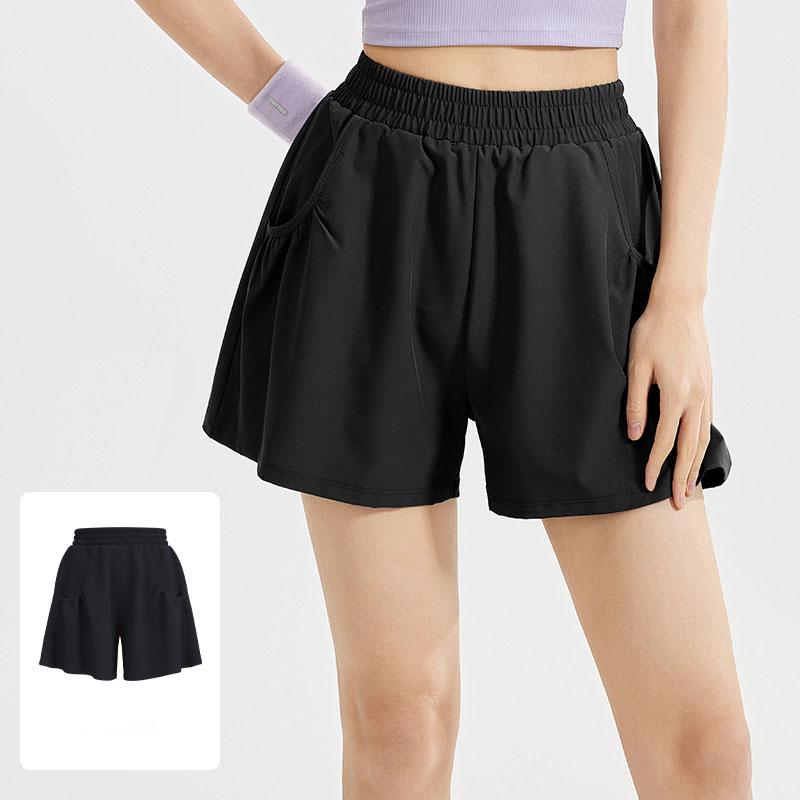 Women Sport Shorts High Waist Loose Fit Breathable with Pockets Pleated Design for Gym Running Yoga Casual Athletic Wear Comfortable