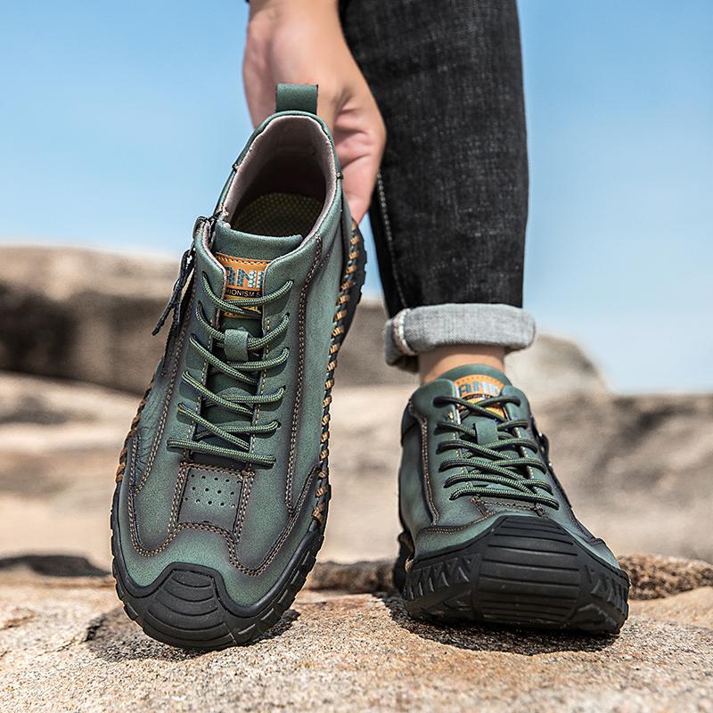 39-48 Men's Casual Shoes Breathable Mesh Casual Sneakers Boots for Men Mens Leather Boots Men's Genuine Leather Moccasins