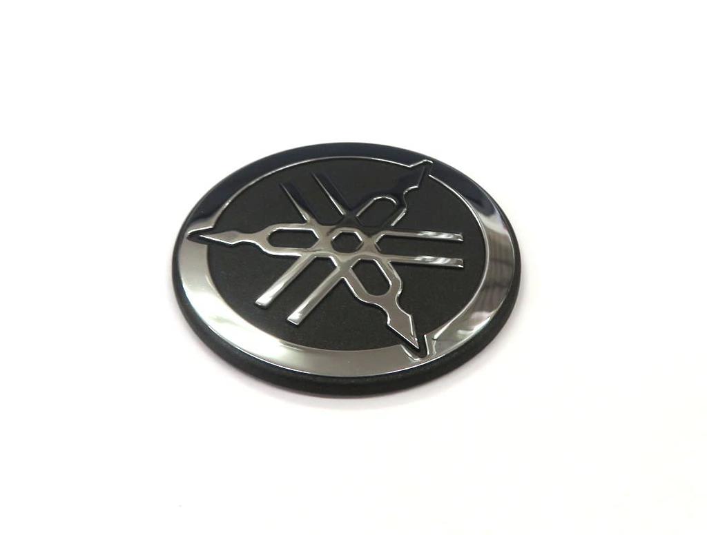 YAMAHA Genuine Yamaha Tuning Fork Logo Emblem Sticker Aluminum Silver Black Black Diameter 45mm