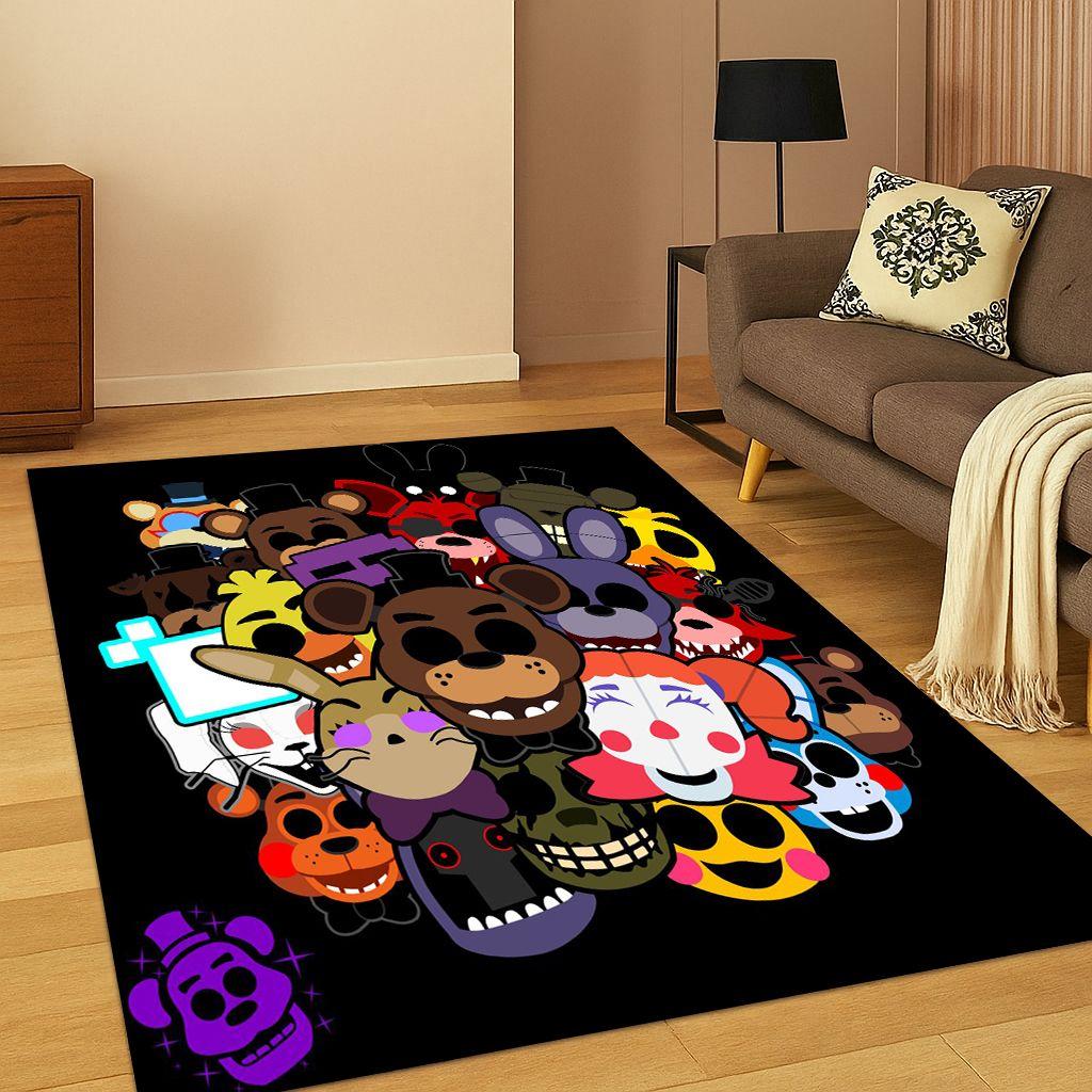 

3D Ковер Мультяшный Коврик для Игры F-FNAF для Спальни Гостиной Дивана Прихожей Домашний Декор, Коврик для Игровой Зоны Детей Нескользящий Рождественский Подарок 40x60cm