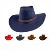 Western Cowboy Hat, Men's Ethnic Style, Retro Rider Woolen Top Hat, Holiday Party
