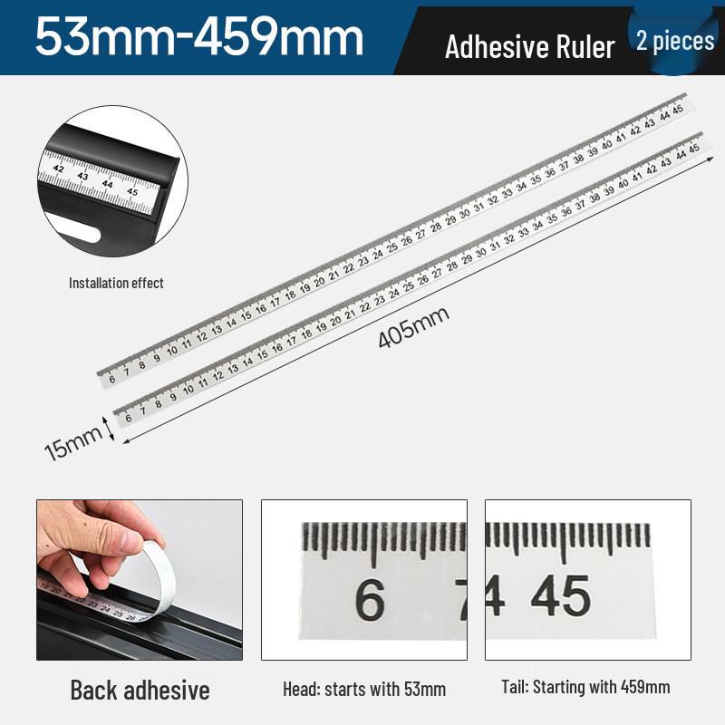 Manual Tile Cutter Accessories: Stainless Steel Positioning Ruler & Measuring Stickers