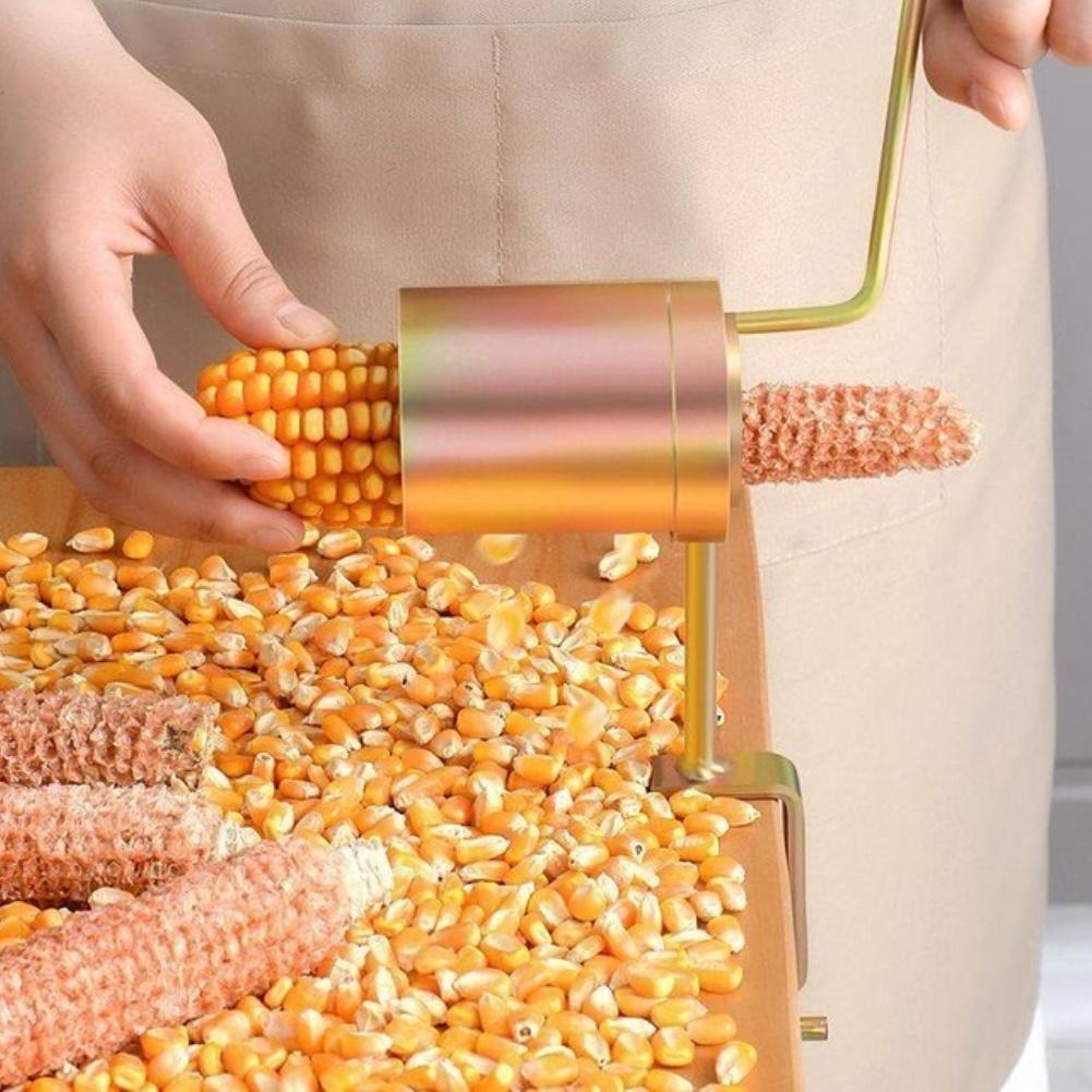 Hand Crank Corn Sheller Manual Corn Stripper for Home Farm Use with Adjustable Blades Ball Bearing Track and Anti Cover