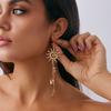 Boho Ozean Stil Quallen Seestern Jakobsmuschel Quaste Ohrringe Urlaub Silber Gold Farbe Imitationsperlen Kristall Lange Ohrringe Sommer Strand Schmuck Y2K