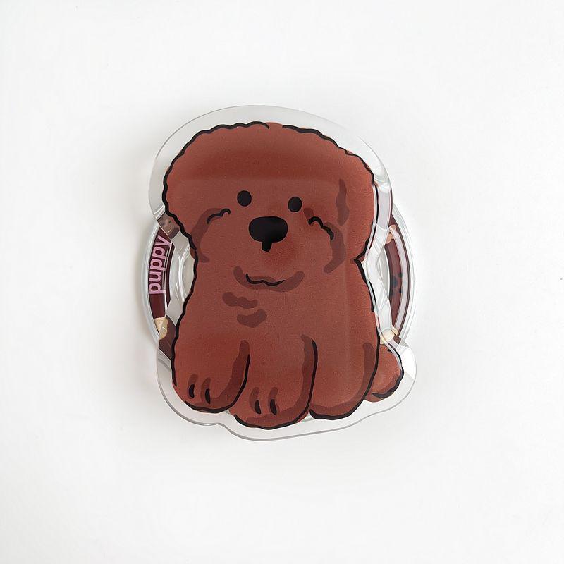 Adorable Cartoon Dog MagSafe Magnetic Silicone Phone Holder - Lazy Folding Telescopic Design