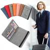 RFID Leather Passport Bag Wallet Multi-function Document Package Portable Travel Ultra-thin Passport Holder