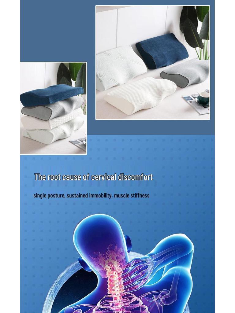 Pernă Fluture cu Spumă cu Memorie - Suport pentru Gât și Cervical pentru Îngrijirea Sănătății Transfrontalieră Ajutor pentru Somn