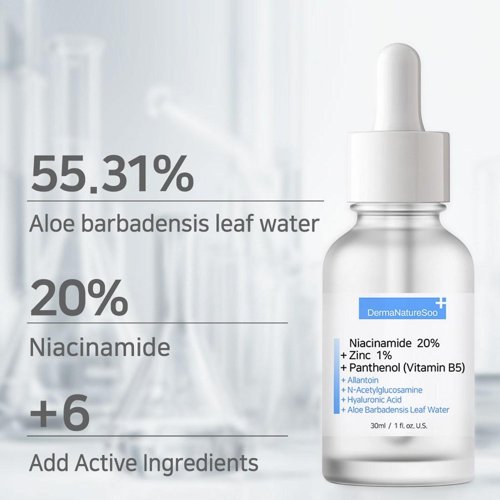 [Derma Nature Su] Niacinamide 20% Zinc Panthenol Serum, 30ml, 2-Pack
