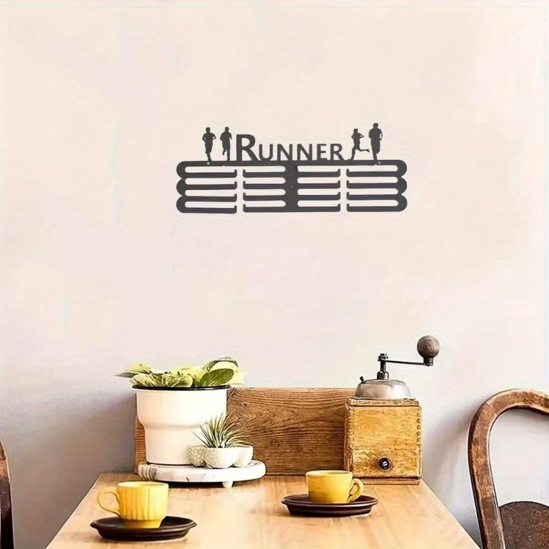 Elegant Metal Medal Display Shelf 9 Wall Hanging Options for Home Office Race Mementos Decor Gift