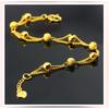 Laos Sand Gold Plated Beaded Bracelet European Coin Style Wedding Jewelry Fashion Accessory