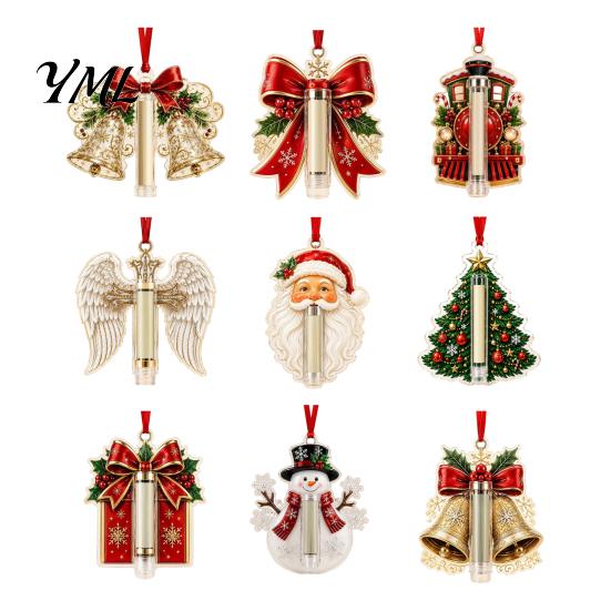 Transparent Cash Gift Ornament Christmas Ornament, Acrylic Money Holder, Funny Xmas Decorative Capsule Tree/Bow/Santa/Bell Shaped Hanging Decoration