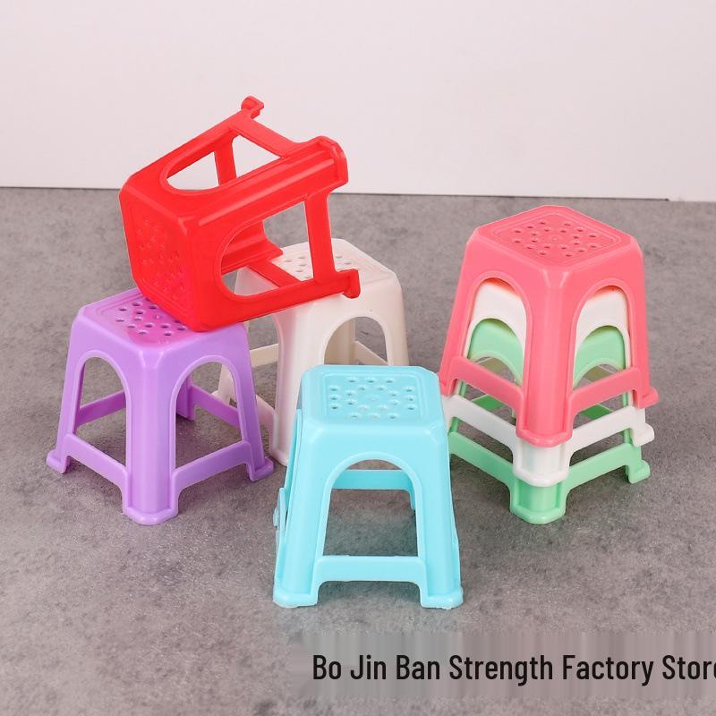 Miniature Dollhouse Stool Chair Toy - Playhouse Accessory
