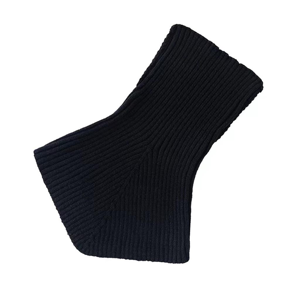 

Winter Warm Turtleneck Scarf Irregular Design Fake Collar Fashion Knitted Scarves for Women чорний