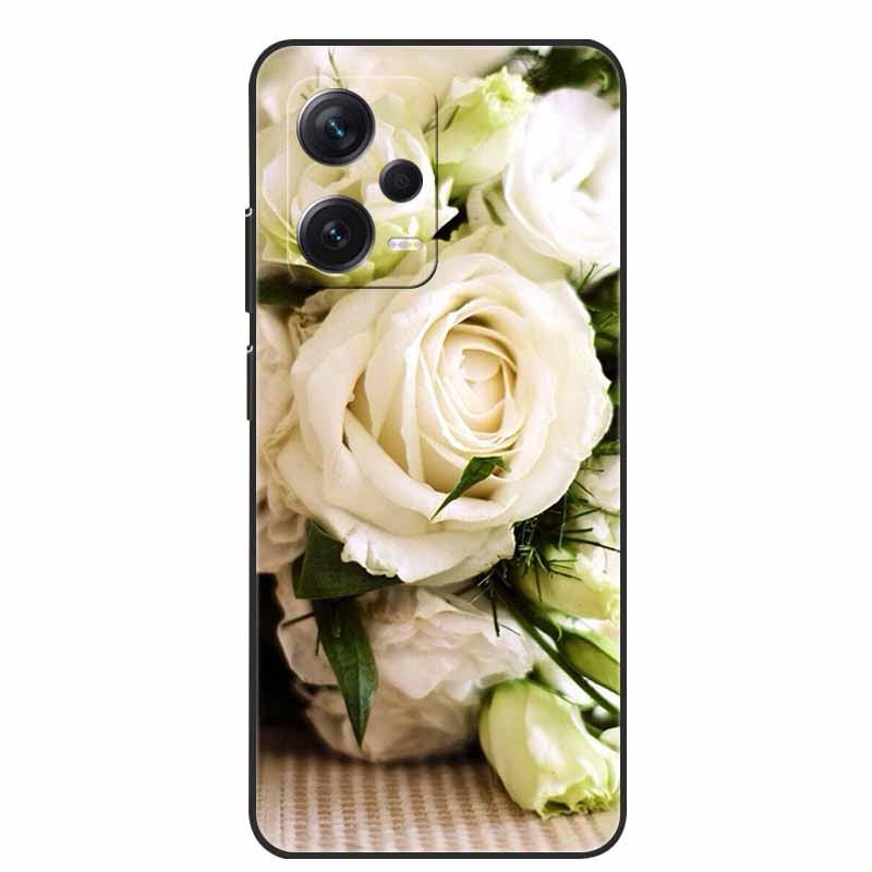 Weiche Hülle für Xiaomi Redmi Note 12 Pro 5G Case Schwarz TPU Silikon Hüllen für Redmi Note 12 Turbo 5G / Note12 Pro Plus Pro+ Wolf