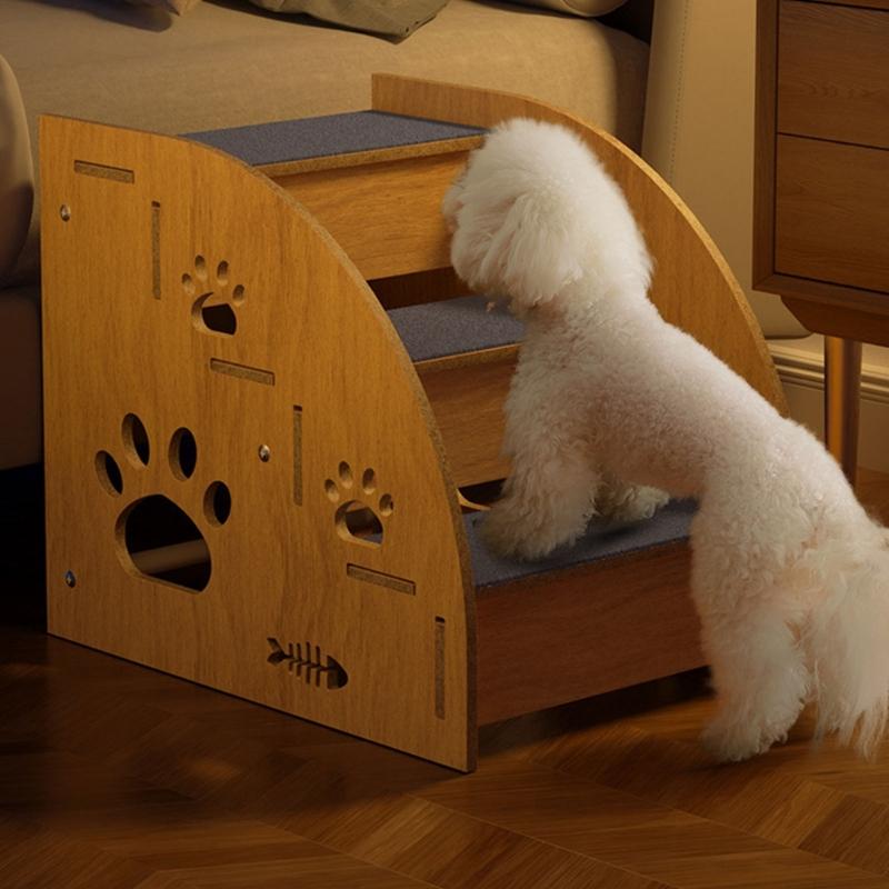 Wooden Pet Steps Stairs For Easy Access To High Place Couch Bed For Small Dog Cats And Senior Pet Climbing Supporter