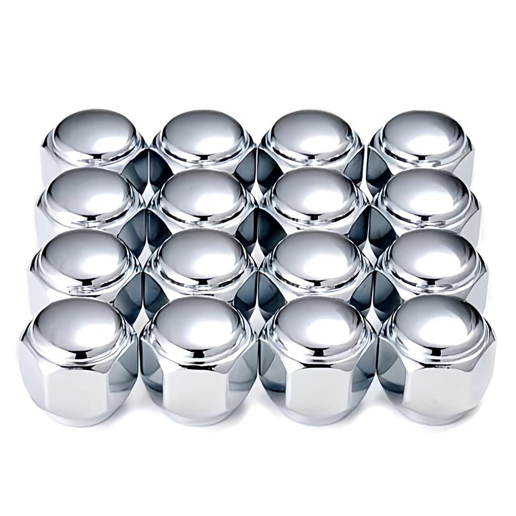 Daihatsu Light "Genuine Type" 4 Hole Aluminum Wheel Nuts Chrome Plated 16 Pieces