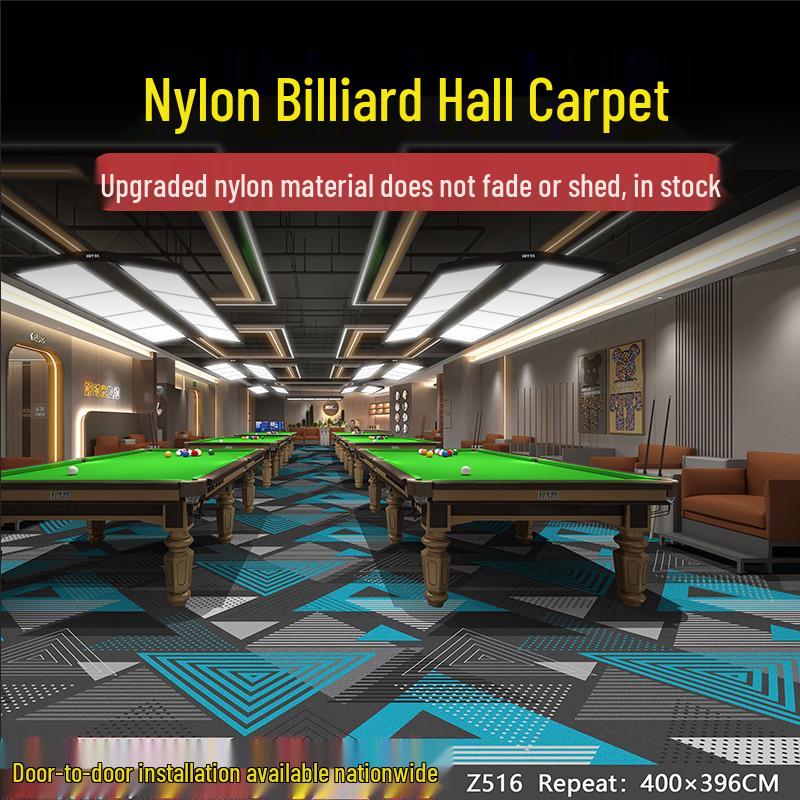 Billiard Room Nylon Carpet: Fireproof, Printed, Large Area, Wall-to-Wall for Halls & Clubs