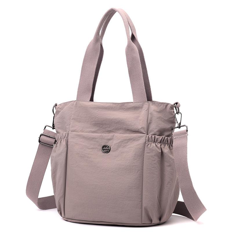 

Женская сумка через плечо, нейлоновая сумка, легкая сумка-тоут розовый