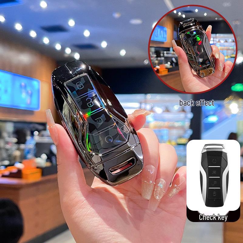 BYD Key Case for Song Plus, Qin DMi, Han EV, Dolphin, Seagull - Metal Buckle Full Coverage Accessories