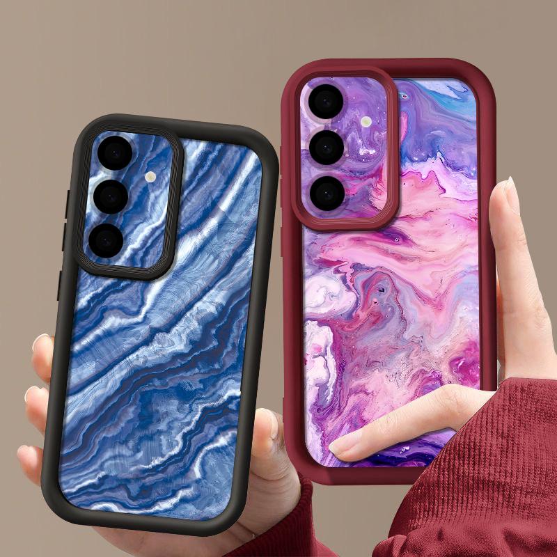 Colorful Marble Case For Samsung A18 A57 A37 A27 A17 A56 A36 A26 A16 A55 A54 5G S21 S22 S23 S24 S25 FE S26 Ultra Shockproof Bumper Cover