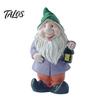 Waterproof Yard Art Ornament Mini Gnomes Figurine, Resin Welcome Gnome Garden Statue, Small Weatherproof Patio Statue Dwarf for Fairy Garden,