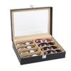 8-Grid Eye Glasses Case Eyewear Sunglasses Display Storage Box Holder Organizer Glasses Container with Clear Lid