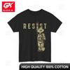 Vintage Smokey The Resist Bear Womens Trendy Round Collar Graphic T Shirt Casual Streetwear