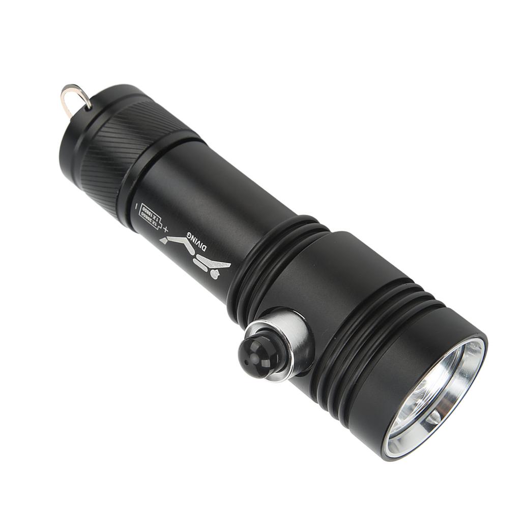 2 XHP50 Diving Flashlight Magnetic Control Switch Fixed Focus Underwater Diving Light High Power Dive Torch