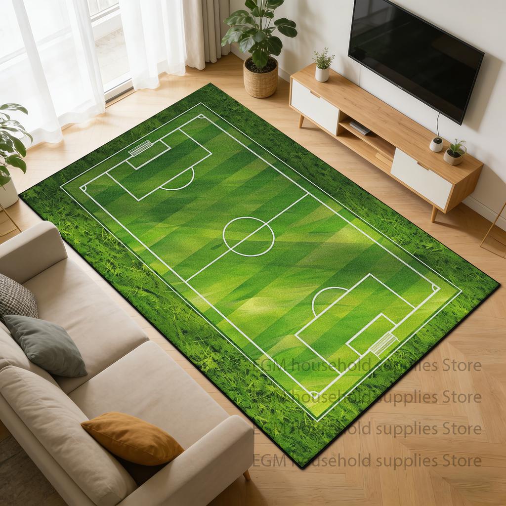 Football Field Carpet Modern Living Room Foldable lounge Floor Mats Non-slip Bedroom study customizable large size Rugs Washable