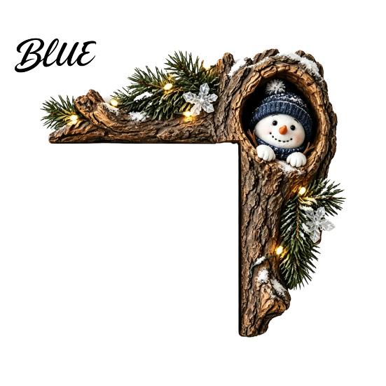 Unique Chipmunk Wall Art Tree Hollow Door Topper, Squirrel Owl Wooden Frame Sign, Whimsical Rustic Corner Accents Animals Ornament, Woodland